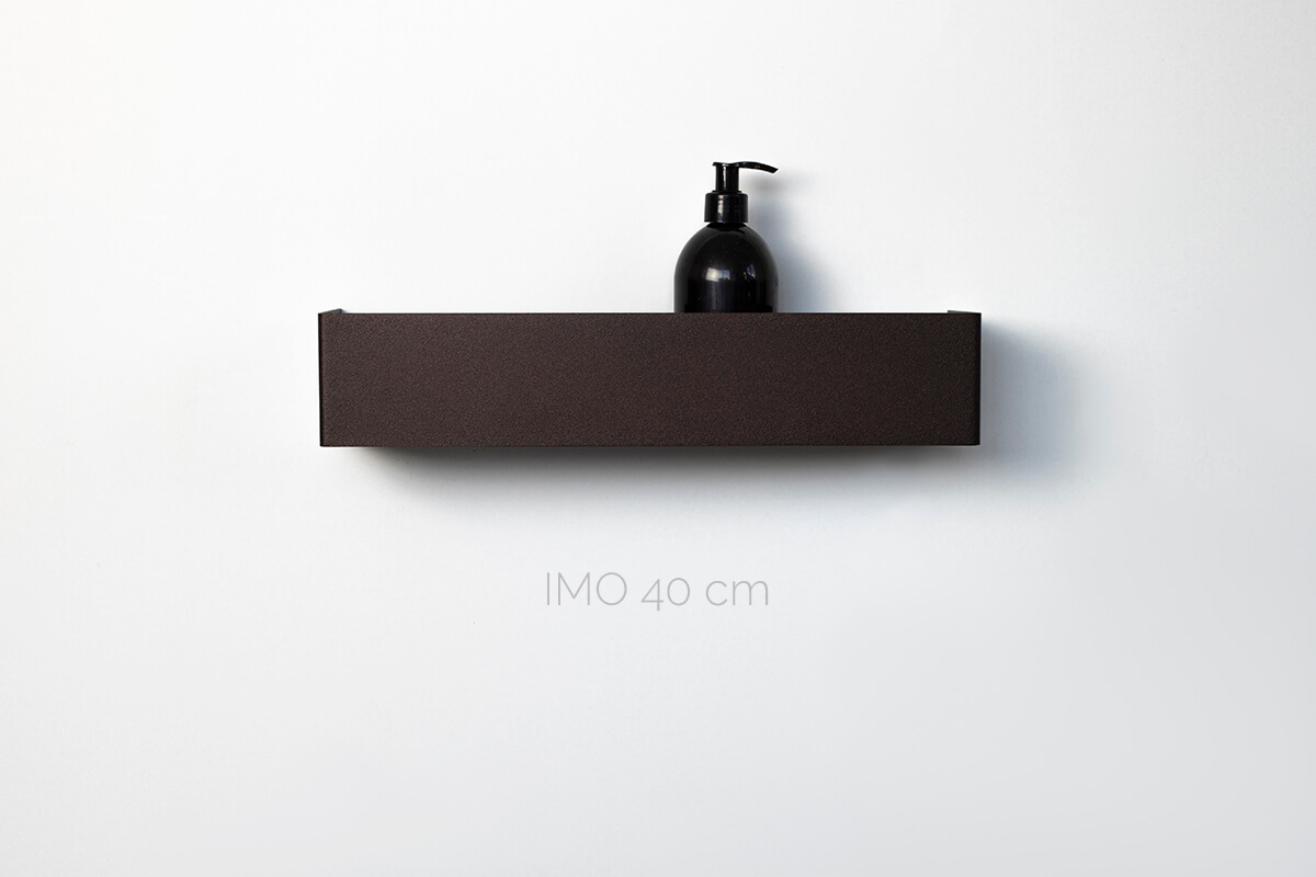 półka IMO 40 cm metalowy ciemny brąz