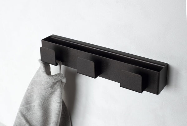 Brown Hook Rack with 3 hooks-TU11