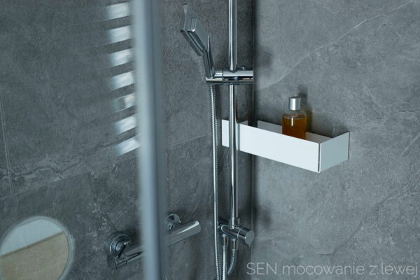 SEN white corner shelf for shower - Image 3
