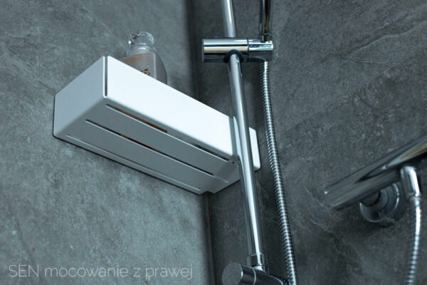 SEN white corner shelf for shower - Image 2