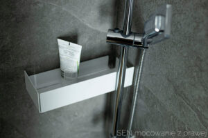 SEN white corner shelf for shower