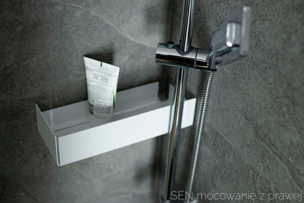 SEN white corner shelf for shower