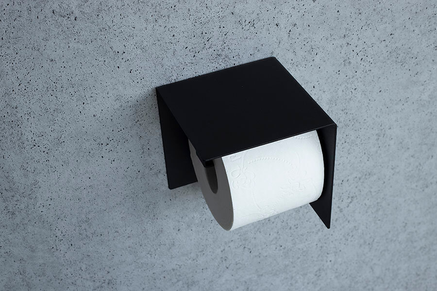 czarny uchwyt na papier toaletowy TOi