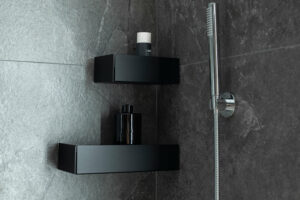 Black corner shower shelf - SEN