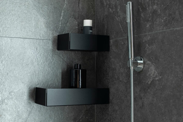 Black corner shower shelf - SEN