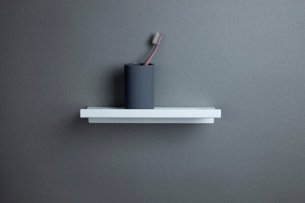 White 30 cm bathroom shower shelf by IMOdesign