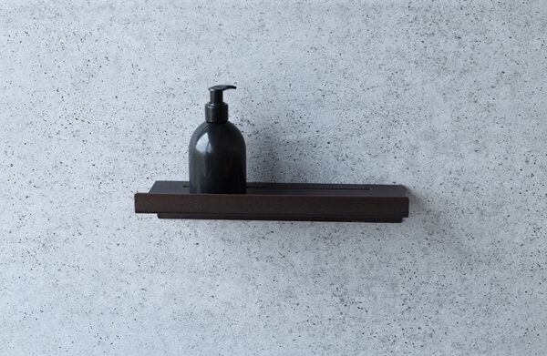 Modern brown shower shelf ZETka by IMOdesign