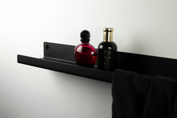 Shelf with hanger, aluminum black finish – IMOdesign