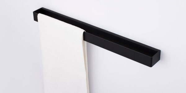 TU10 Black Towel Rail for Bathroom