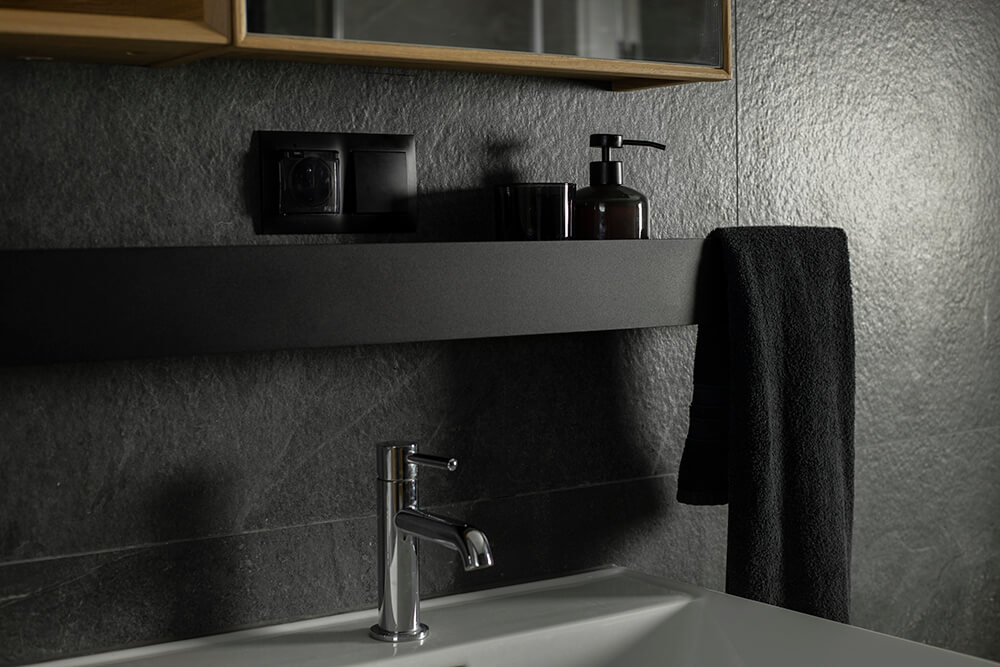 Bathroom Shelf with Towel Rack - IMO - by IMOdesign Bathroom Shelf with Towel Rack - IMO - by IMOdesign
