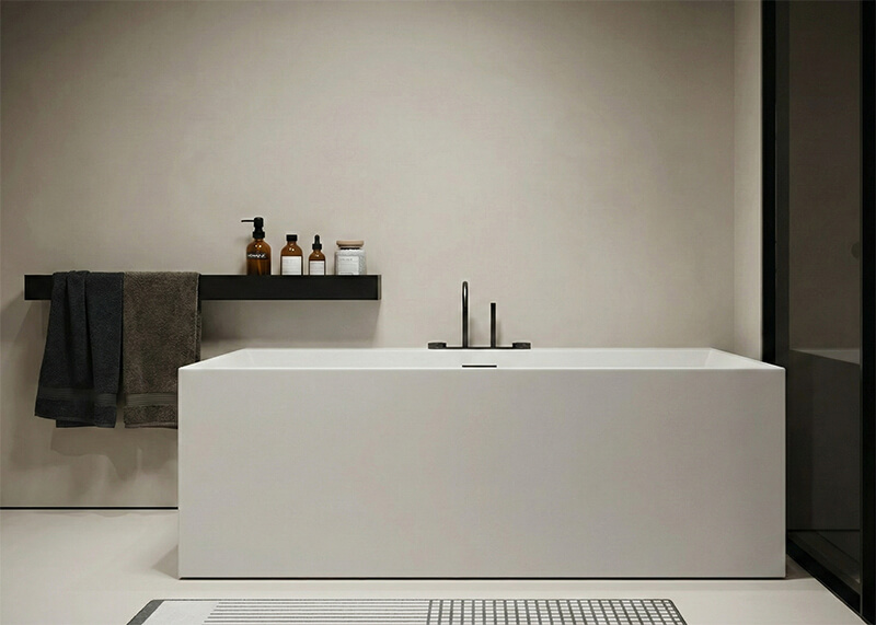 Black Bathtub Shelf IMO-80 by IMOdesign