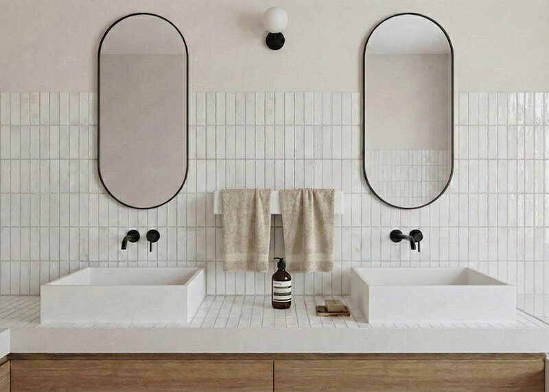 White bathroom towel rail TU10-IMOdesign