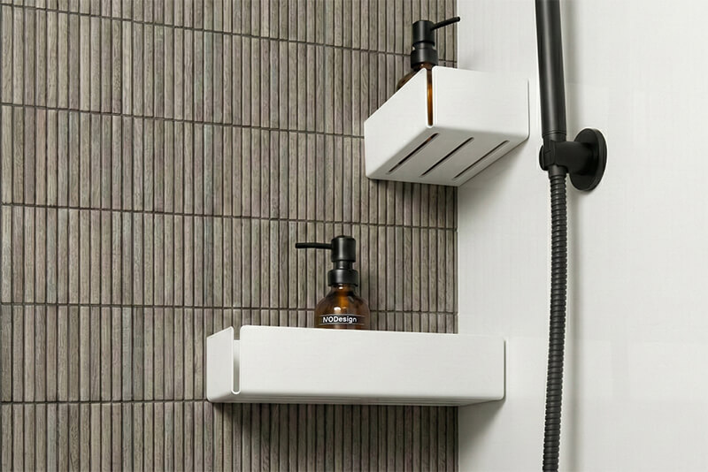 white corner shower shelves SEN - IMOdesign